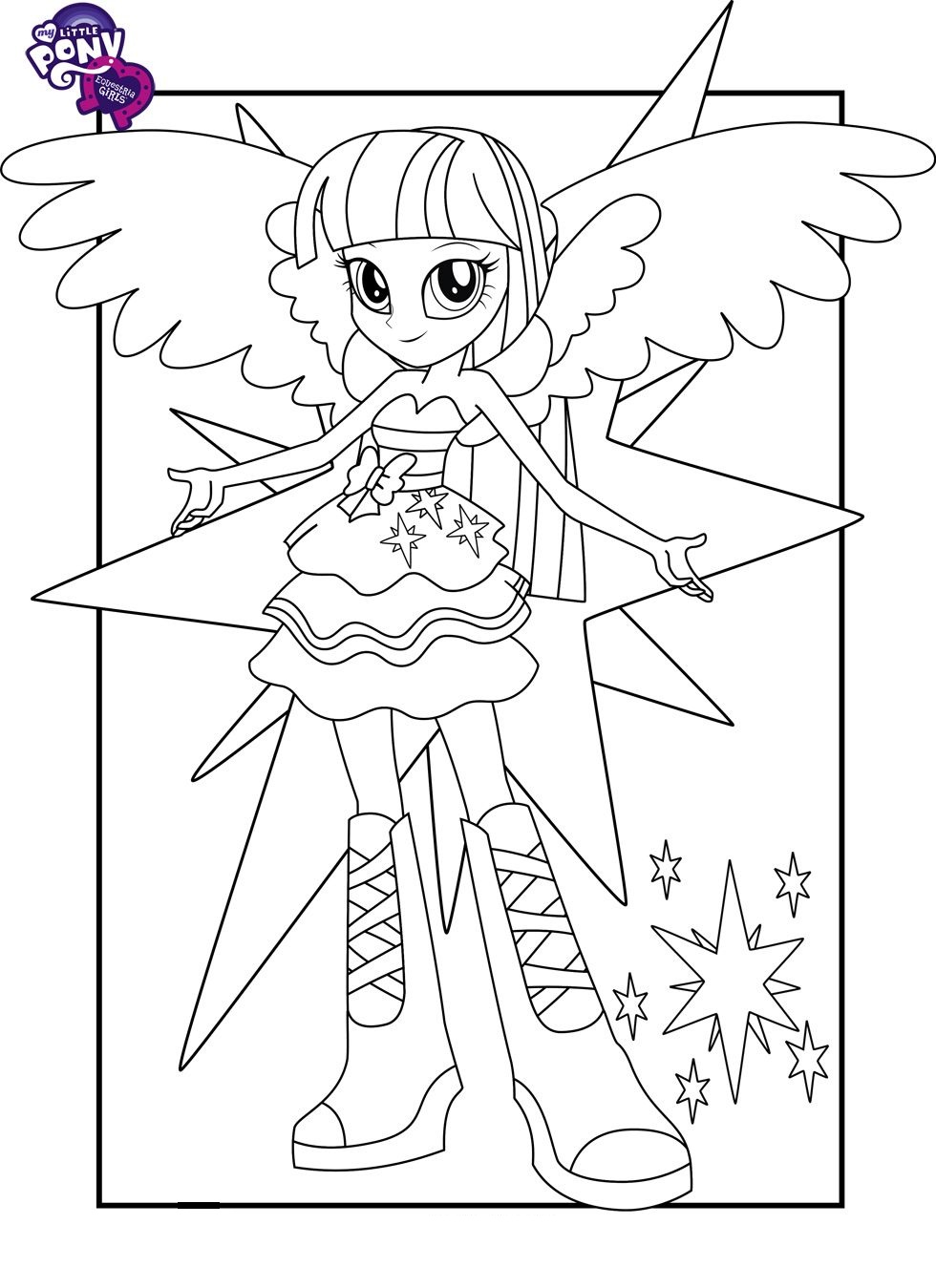 Lovely Twilight Sparkle Coloring Page - Free Printable Coloring Pages for  Kids
