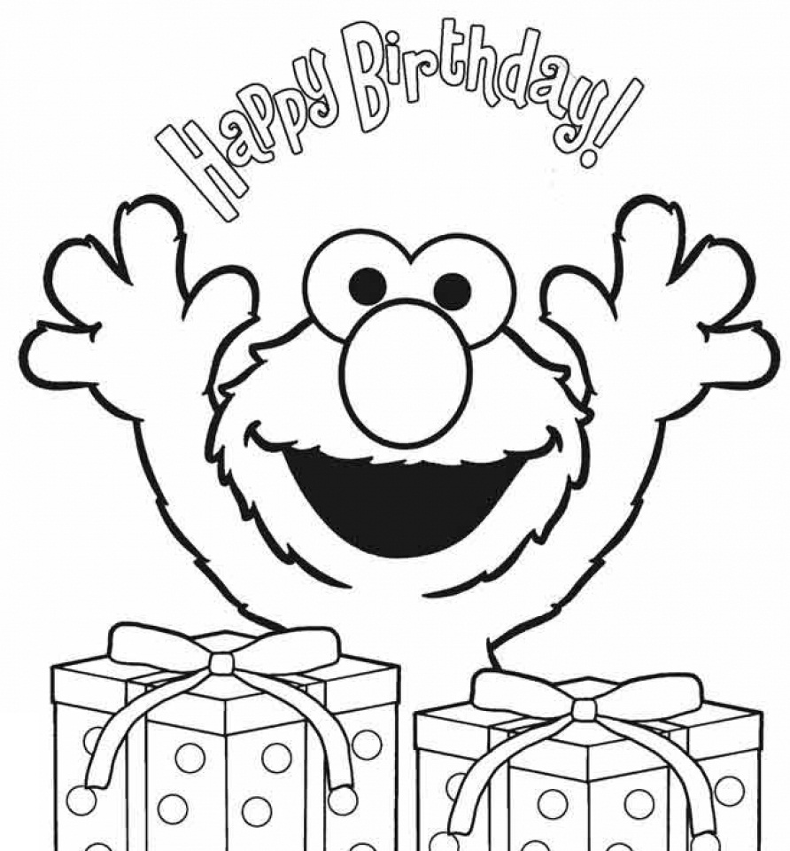 elmo s birthday coloring page free printable coloring pages for kids