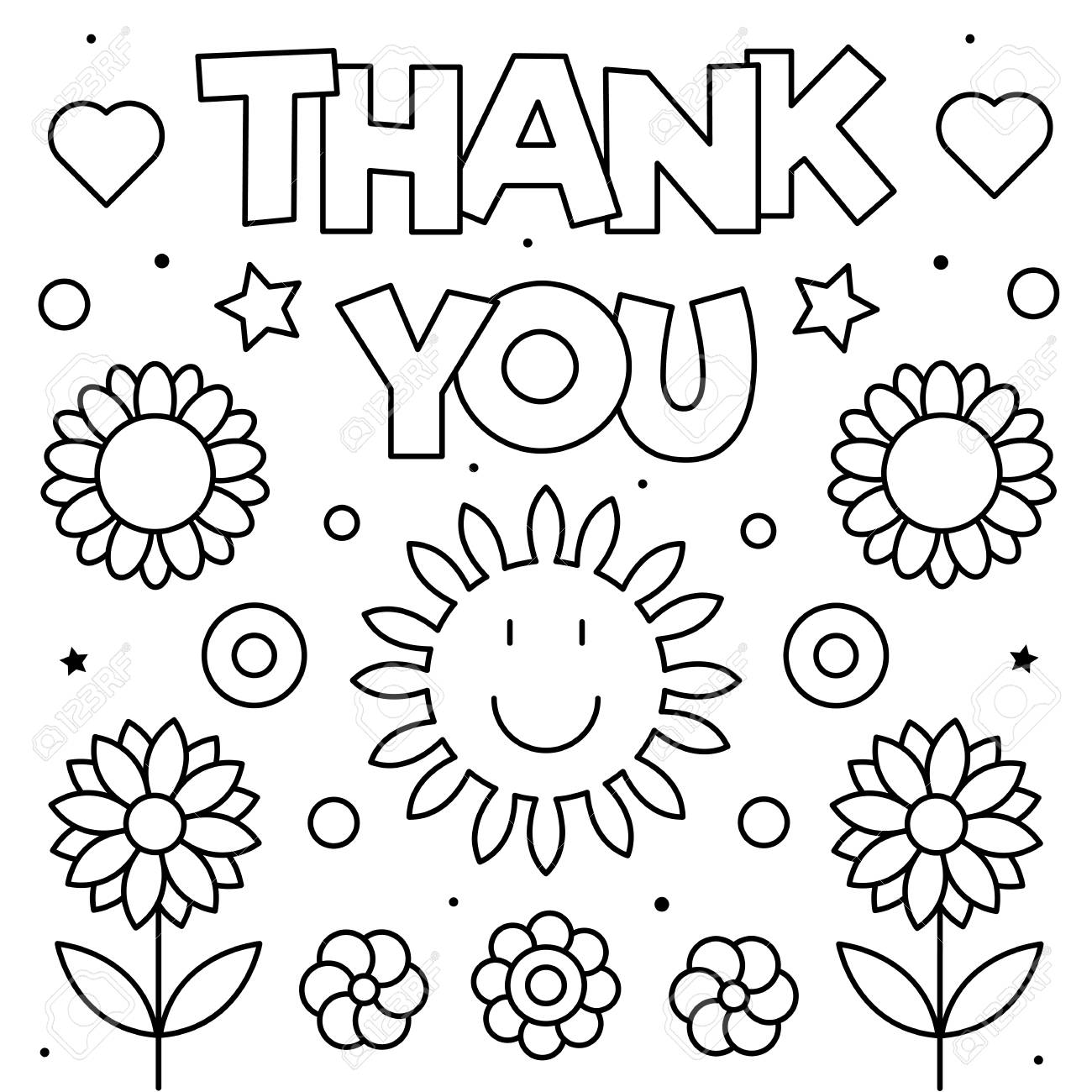 Flower Thank You Coloring Page Free Printable Coloring Pages For Kids
