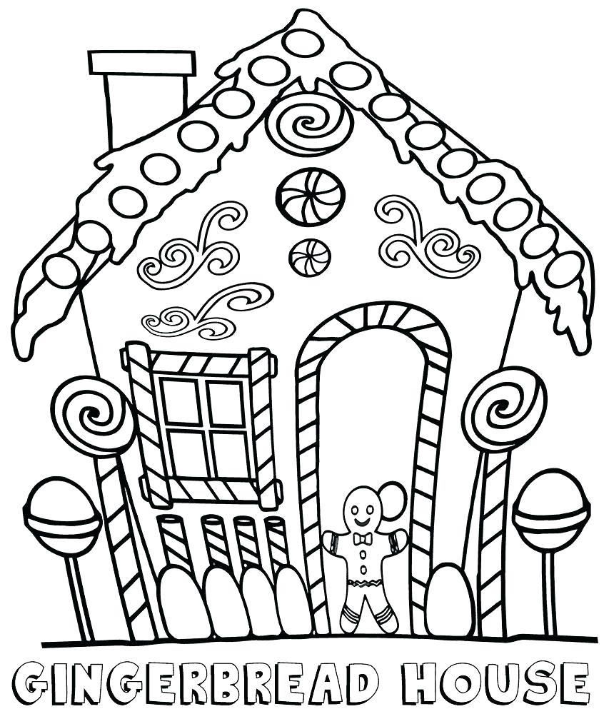 free coloring pages gingerbread house