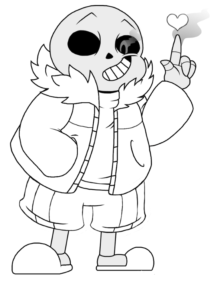 sans undertale coloring page  free printable coloring pages