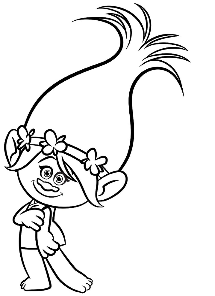 How to Draw Princess Poppy from Trolls - DrawingTutorials101.com  Poppy  coloring page, Disney coloring pages, Cartoon coloring pages