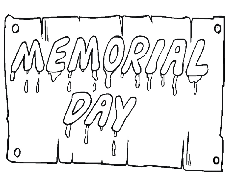 memorial day poster coloring page  free printable coloring