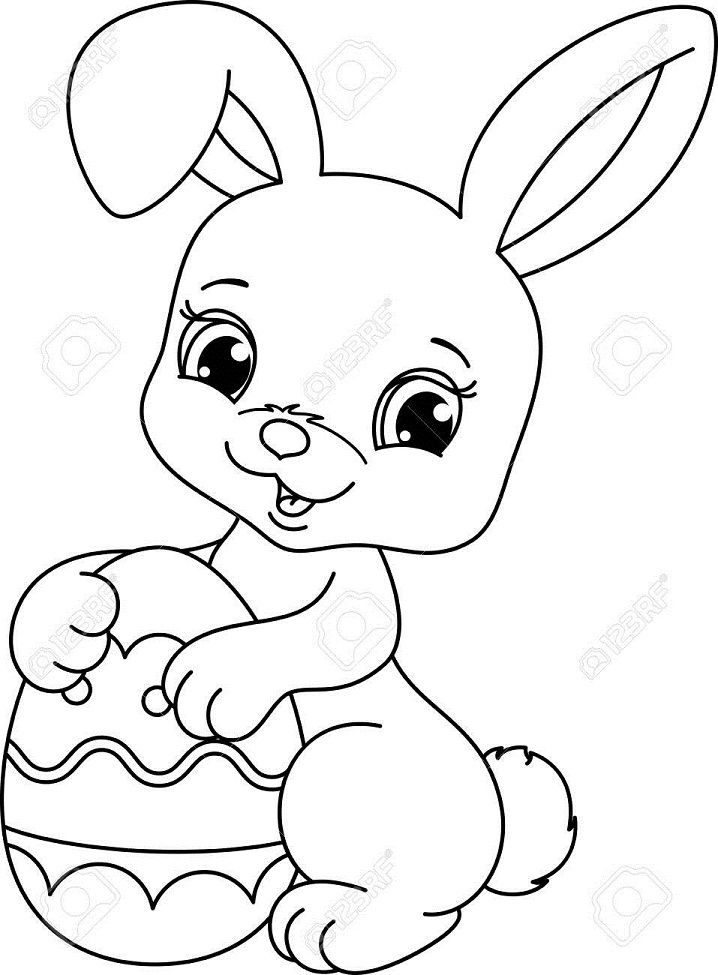 Download Lovely Easter Bunny Coloring Page Free Printable Coloring Pages For Kids