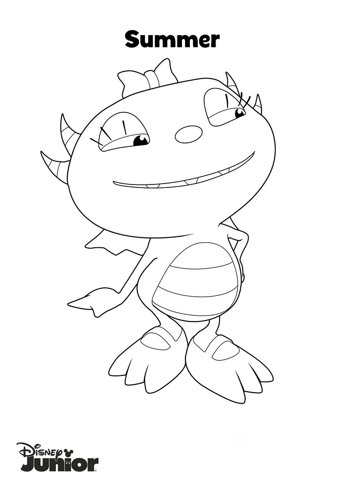 Summer From Henry Hugglemonster Coloring Page - Free Printable Coloring