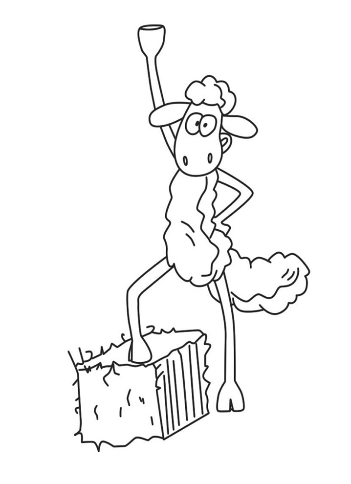 Crazy Shaun The Sheep Coloring Page - Free Printable Coloring Pages for