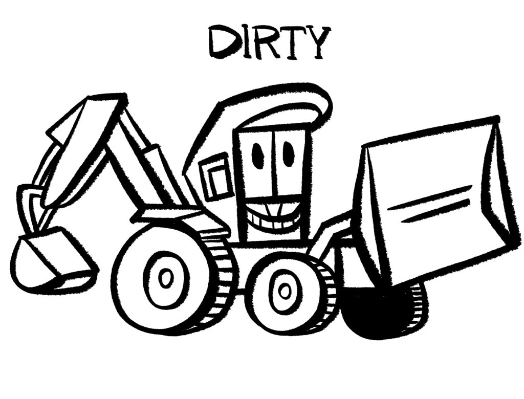 Dirty from The Stinky and Dirty Show Coloring Page Free Printable