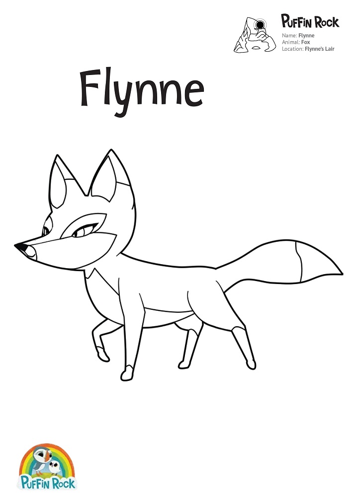 Flynne from Puffin Rock Coloring Page - Free Printable ...