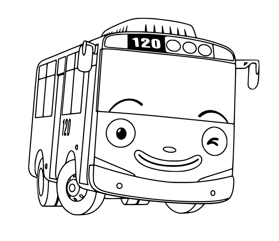 printable tayo the little bus coloring pages