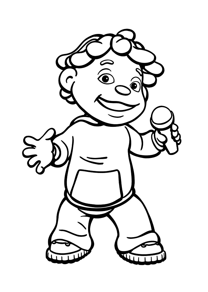 Sid the Science Kid Singing Coloring Page - Free Printable Coloring