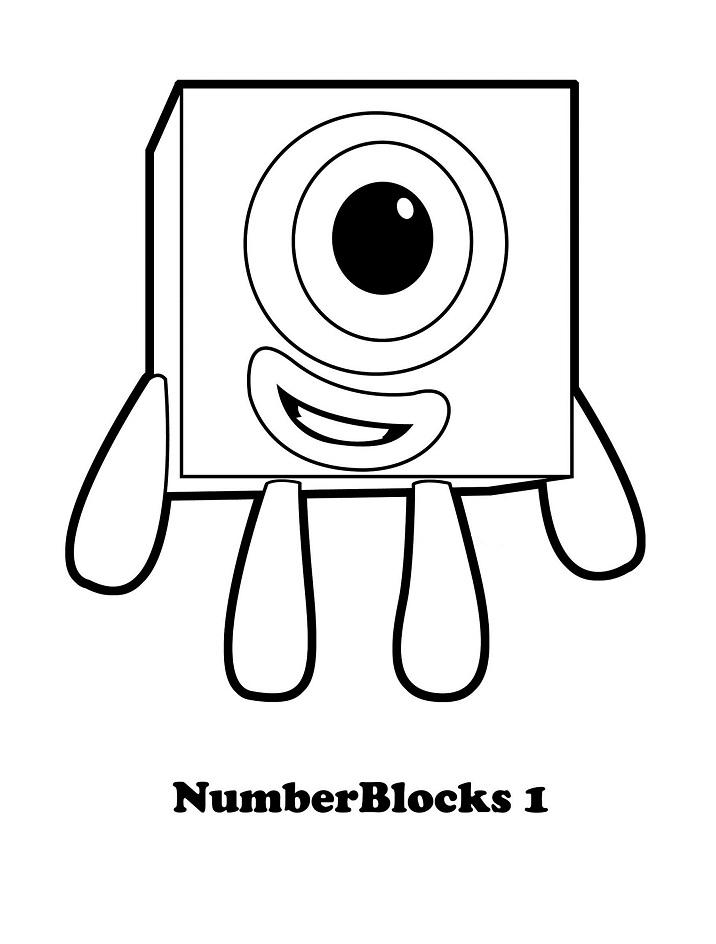 numberblocks 1 coloring page  free printable coloring pages