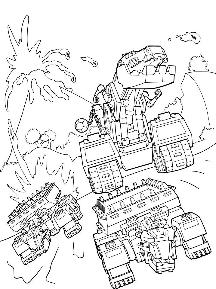 Ton Ton Dinotrux Coloring Page - Free Printable Coloring Pages for Kids