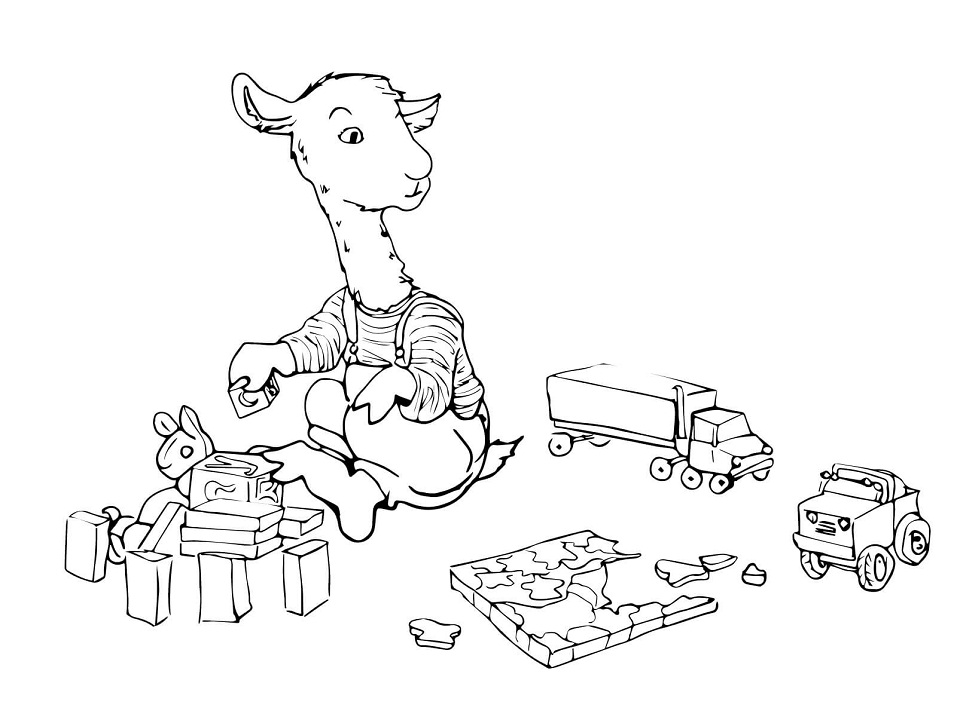 Llama Llama Coloring Page