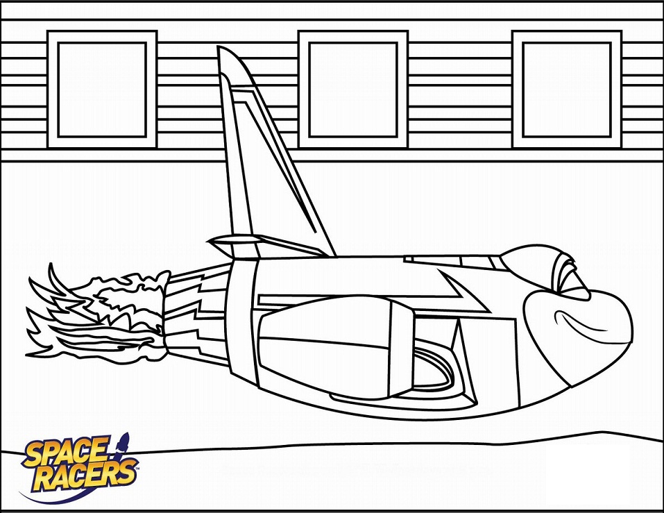 Space Racers Eagle Coloring Page - Free Printable Coloring Pages for Kids