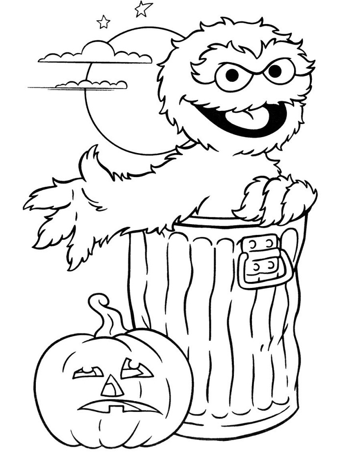 Oscar the Grouch Coloring Page Free Printable Coloring Pages for Kids
