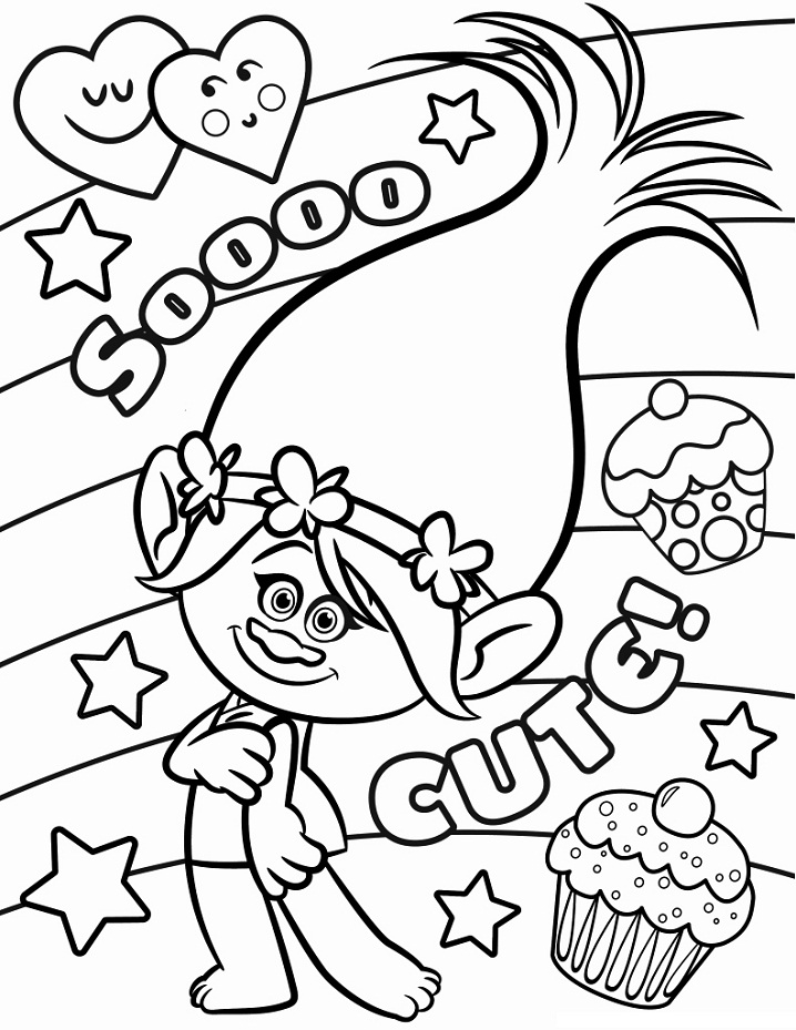 trolls coloring pages  free printable coloring pages for kids