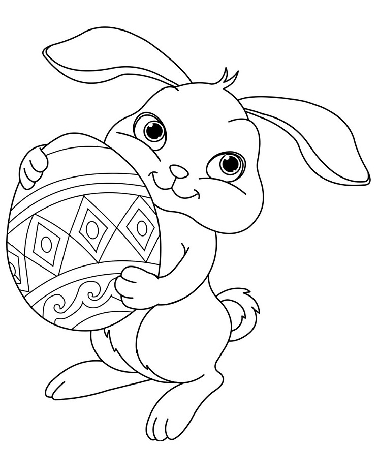 Easter Bunny Coloring Page Free Printable Coloring Pages for Kids