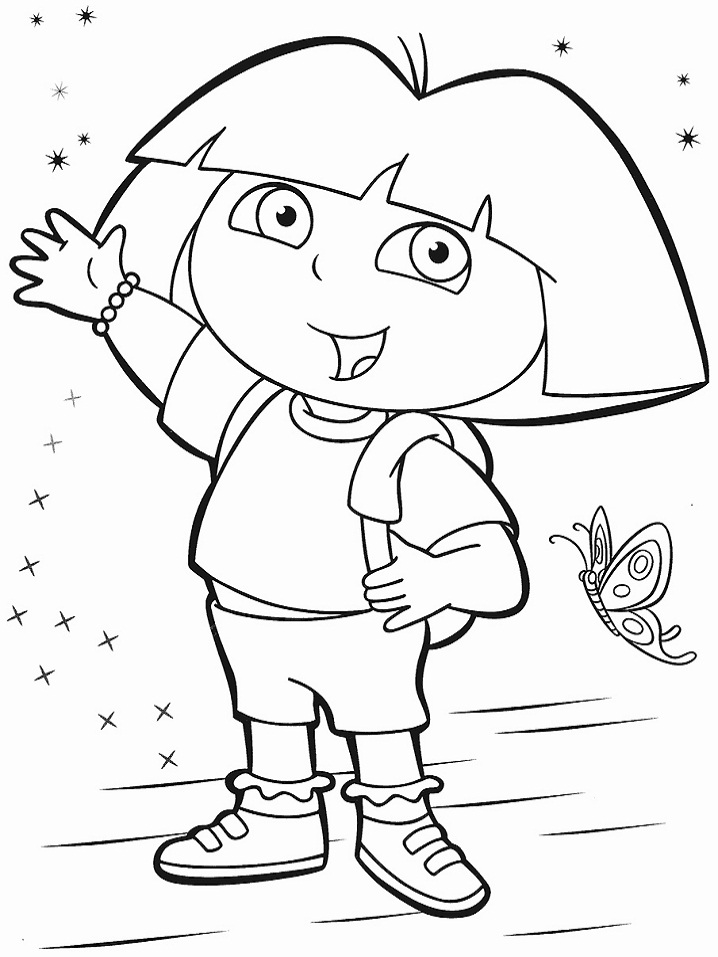 Dora The Explorer Map Coloring Pages