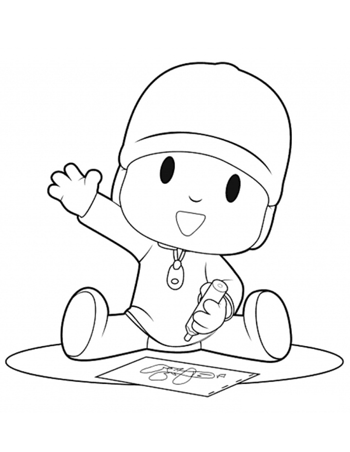 How To Draw Pocoyo Free Coloring Page Printable Easy Things To The Best Porn Website 2886