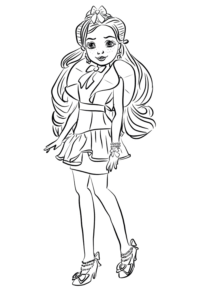 jane from descendants coloring page free printable coloring pages for kids