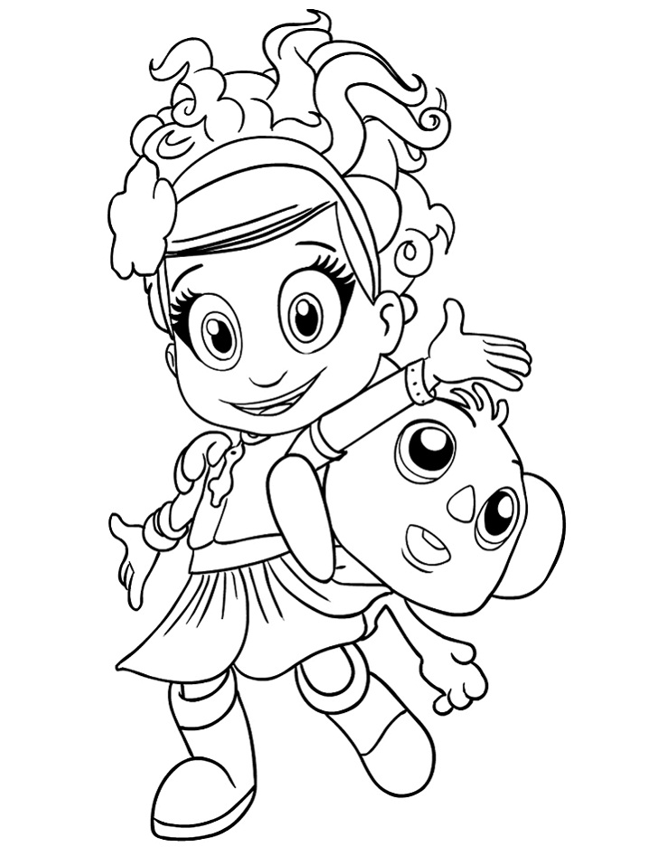 Luna and Karoo Coloring Page - Free Printable Coloring Pages for Kids