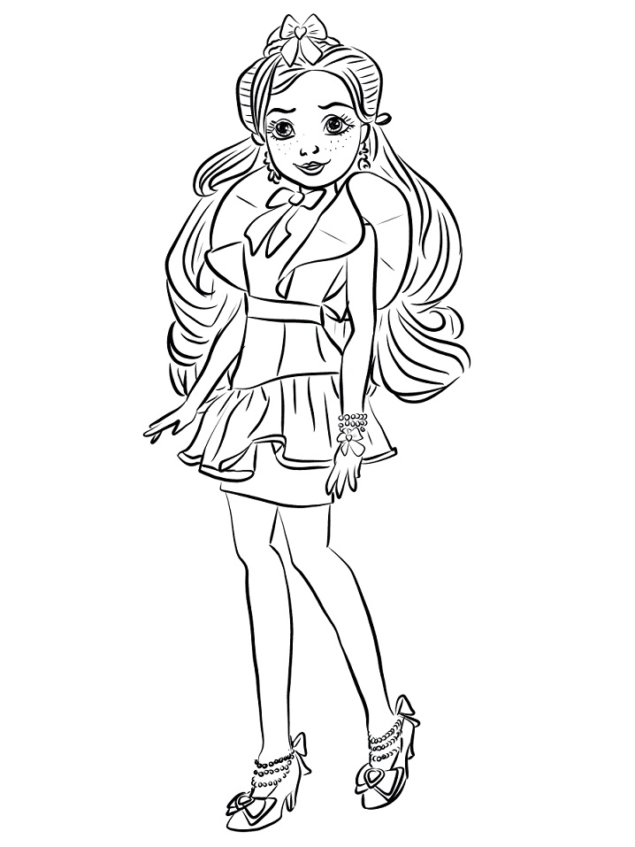 jane from descendants coloring page free printable coloring pages for kids