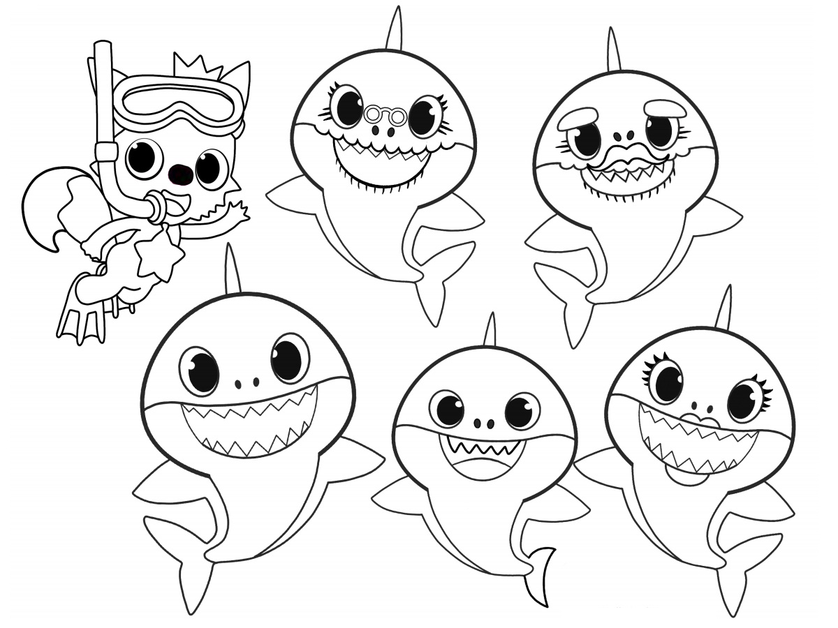 Baby Shark Coloring Pages - Free Printable Coloring Pages for Kids
