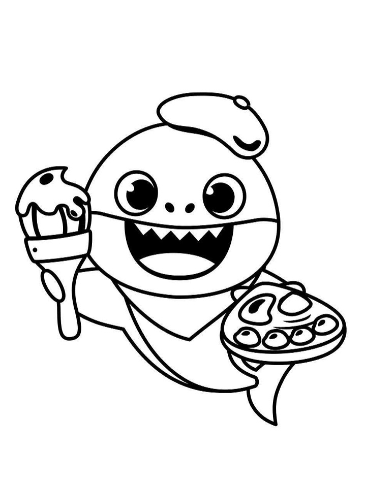 750 Cute Baby Shark Coloring Pages  HD
