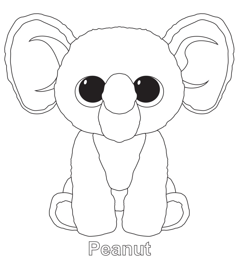Peanut Beanie Boo Coloring Page   Free Printable Coloring Pages ...