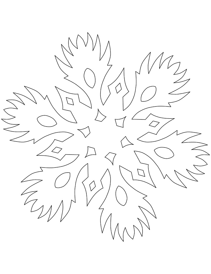 Snowflake Mask Coloring Page - Free Printable Coloring Pages for Kids