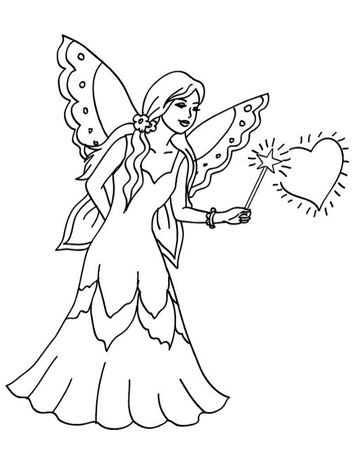magical fairy coloring page  free printable coloring pages
