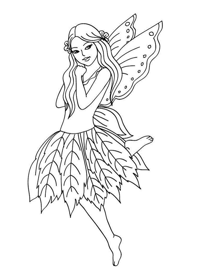 beauty fairy coloring page  free printable coloring pages