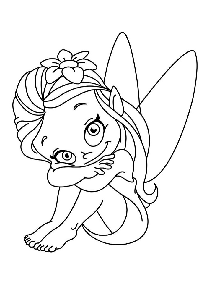 little elf fairy coloring page  free printable coloring