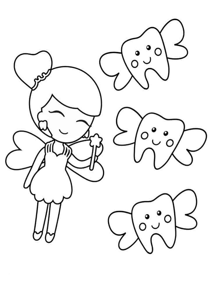 Lovely Tooth Fairy Coloring Page Free Printable Coloring Pages For Kids