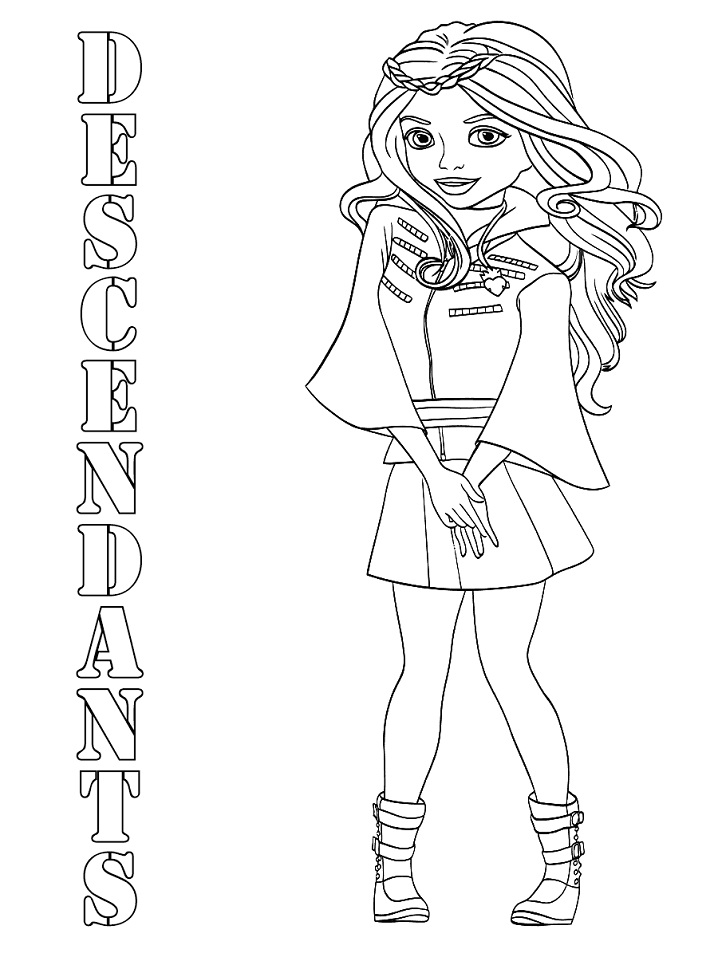 Descendants Coloring Pages Free Printable Coloring Pages for Kids