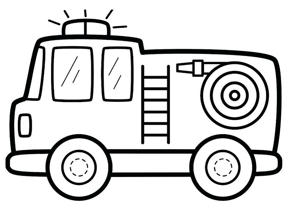 Cute Fire Truck Coloring Page Free Printable Coloring Pages For Kids