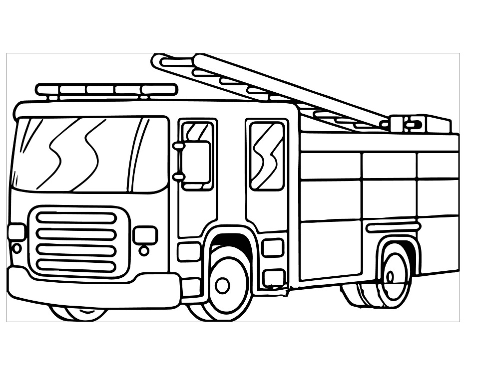 Good Fire Truck Coloring Page - Free Printable Coloring Pages for Kids