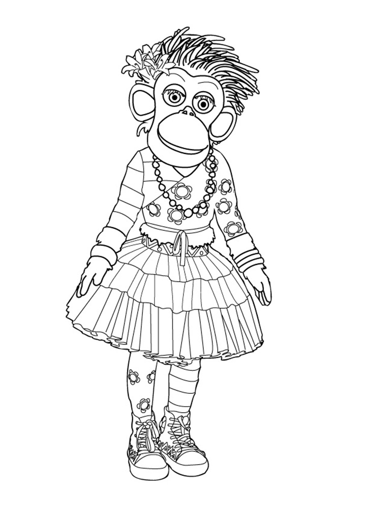 ZingZillas Panzee Coloring Page - Free Printable Coloring Pages for Kids