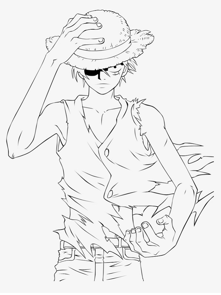 Luffy By Minatosama One Piece Pinterest - Luffy One Piece Coloring