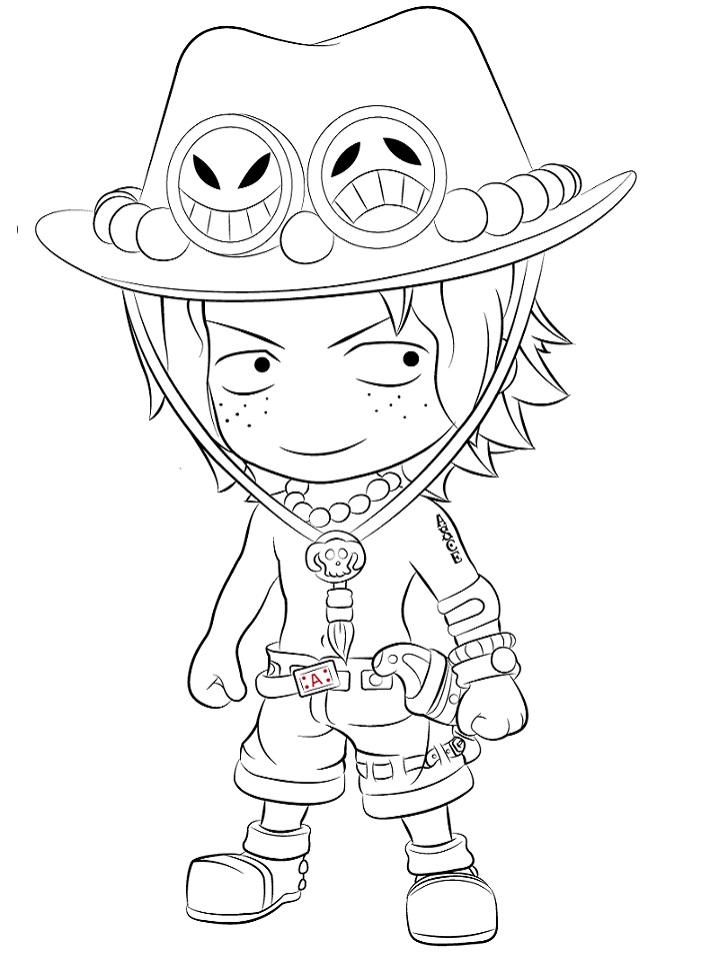 Chibi Ace Coloring Page Free Printable Coloring Pages For Kids