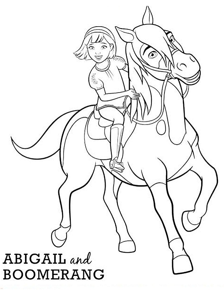 abigail and boomerang coloring page  free printable