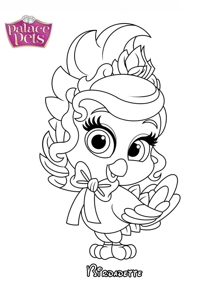 Palace Pets Birdadette Coloring Page - Free Printable Coloring Pages