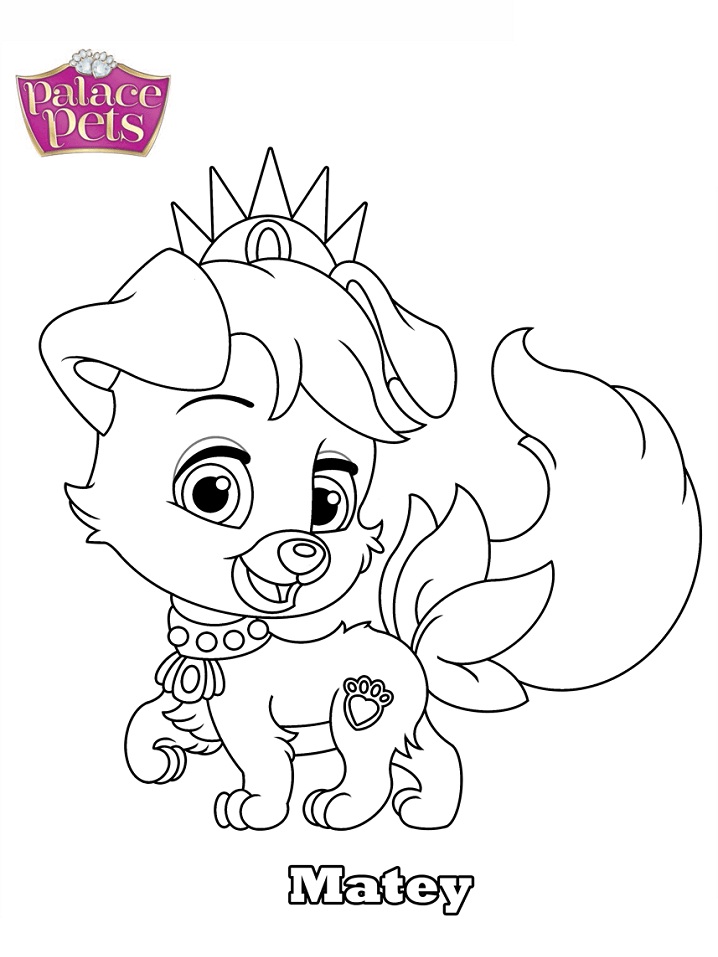 Palace Pets Matey Coloring Page - Free Printable Coloring Pages for Kids