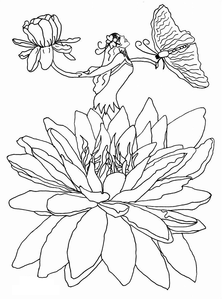flower fairy coloring pages printable