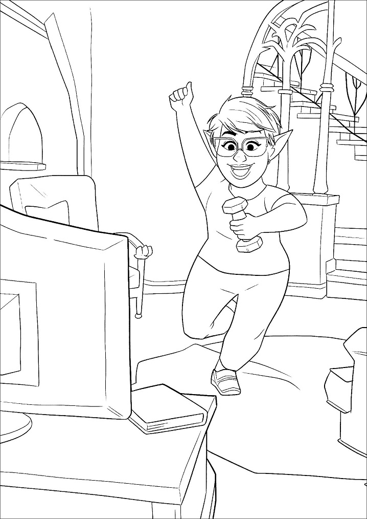 Laurel Lightfoot Exercising Coloring Page - Free Printable Coloring