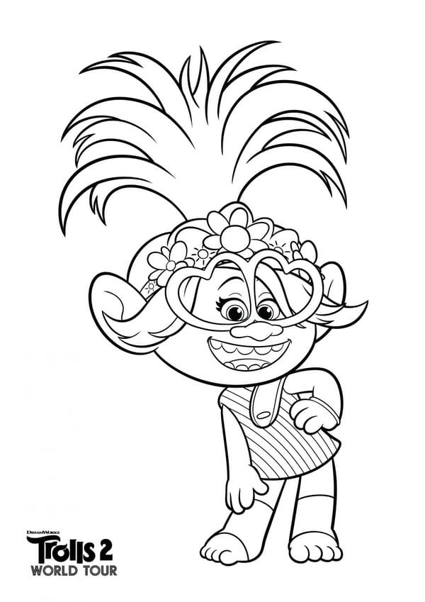 trolls world tour coloring pages  free printable coloring