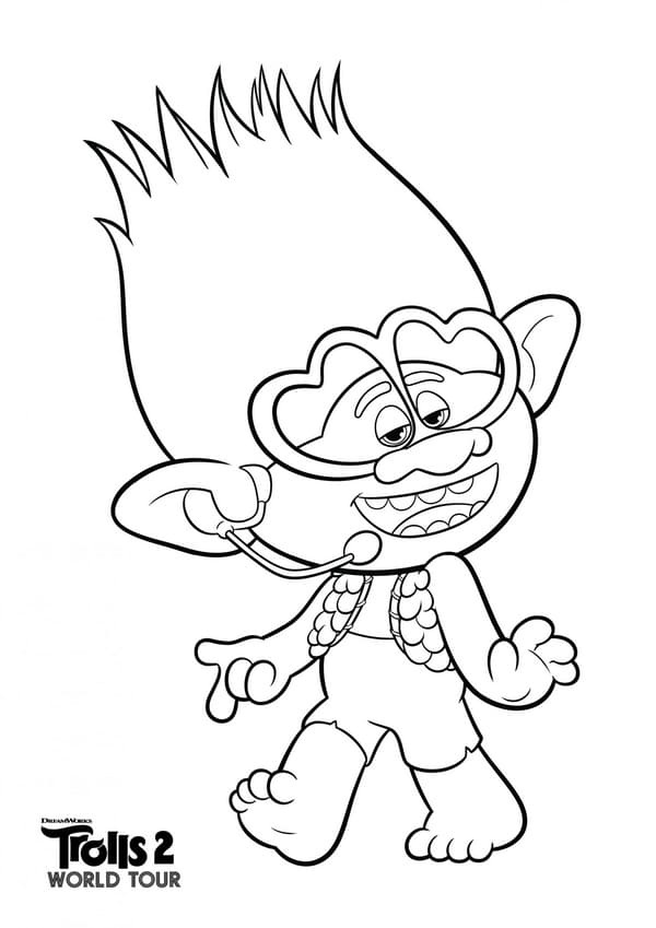 Free Printable Trolls 2 Delta Dawn Coloring Page  Monster coloring pages,  Poppy coloring page, Coloring pages