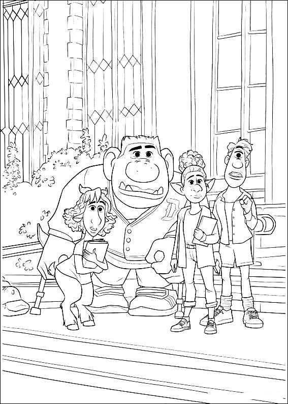 Onward Friends Coloring Page - Free Printable Coloring ...