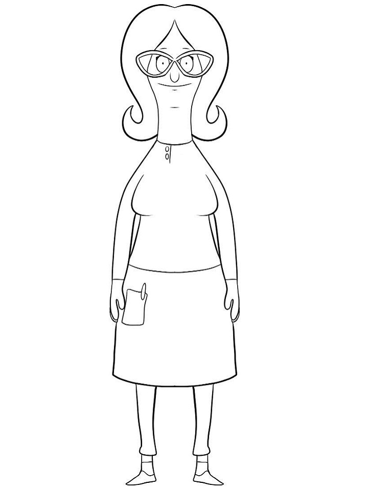 Linda Belcher Coloring Page - Free Printable Coloring Pages for Kids