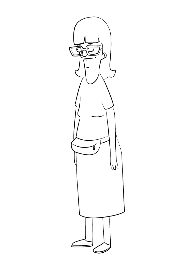 Gayle from Bob's Burgers Coloring Page - Free Printable Coloring Pages